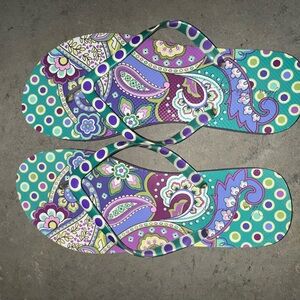 Vera Bradley Flip Flops Size 9/10